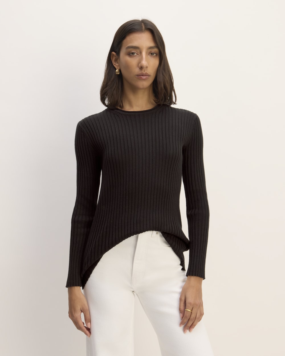 The Cotton Rib Crew Black – Everlane