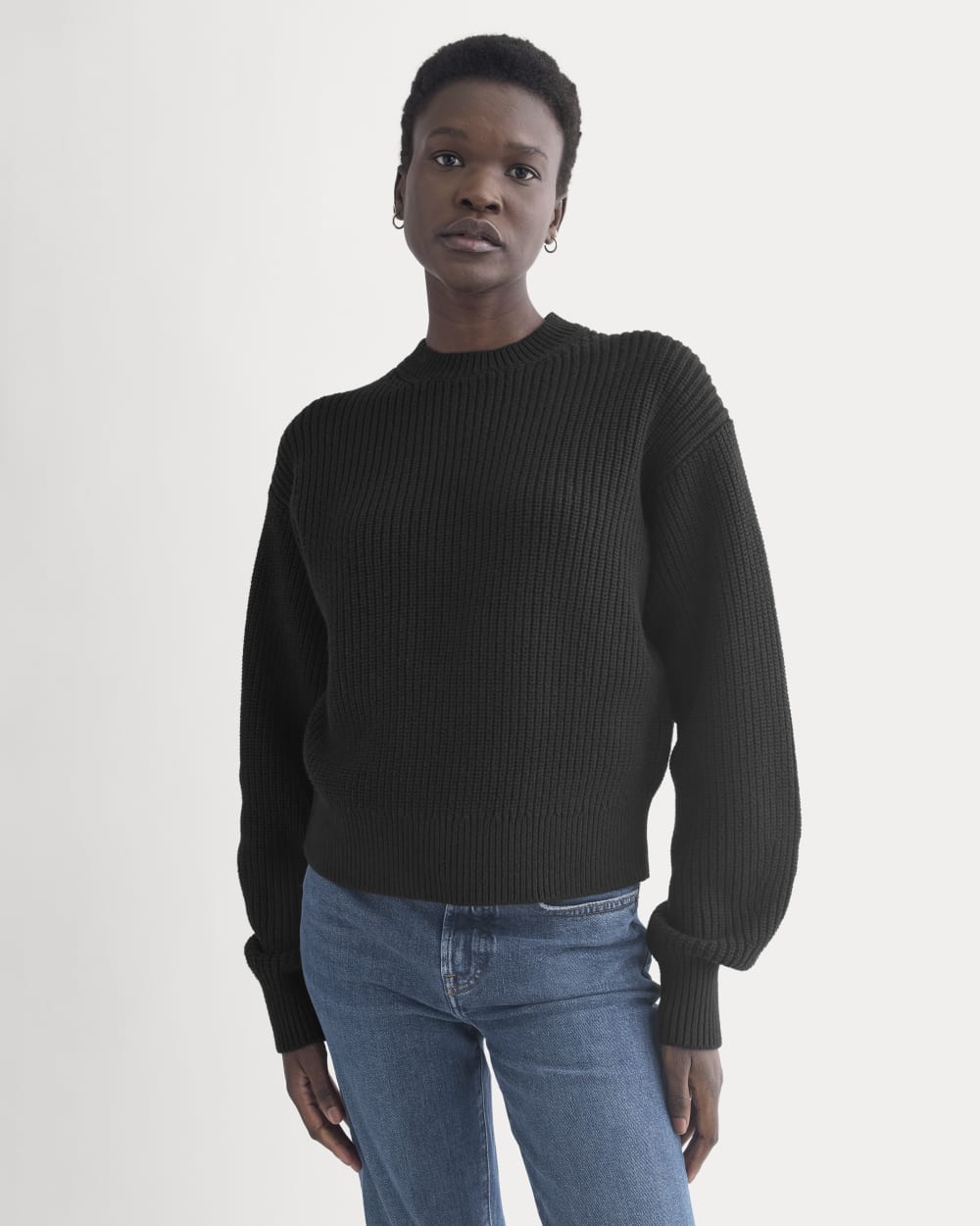 womens-cropped-ribbed-crew-cotton-black | primary