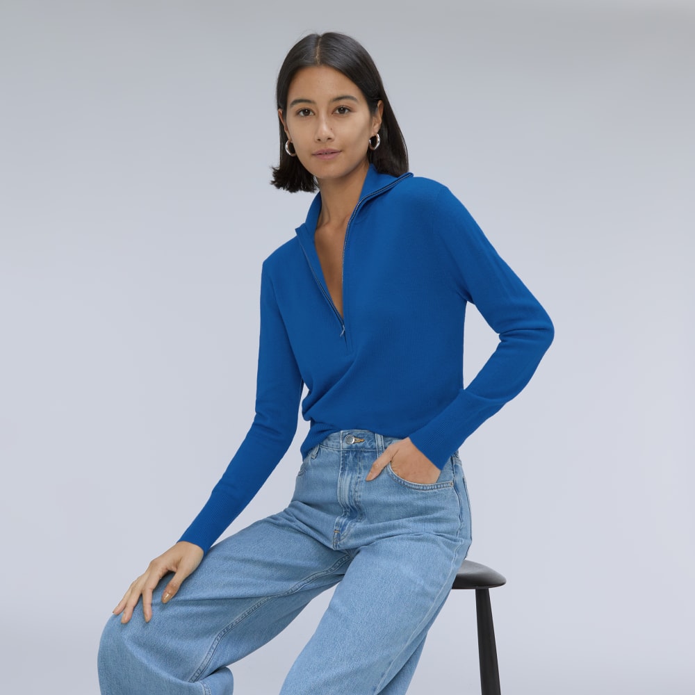 womens-luxe-merino-half-zip-sweater-lapis-blue