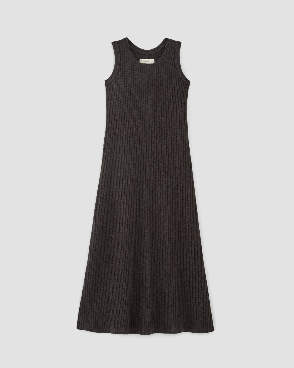 womens-rib-knit-a-line-tank-dress-black | alt