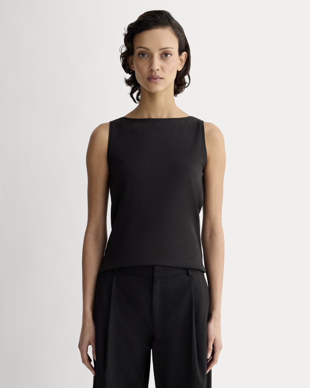 womens-supima-form-boatneck-tank-black | primary