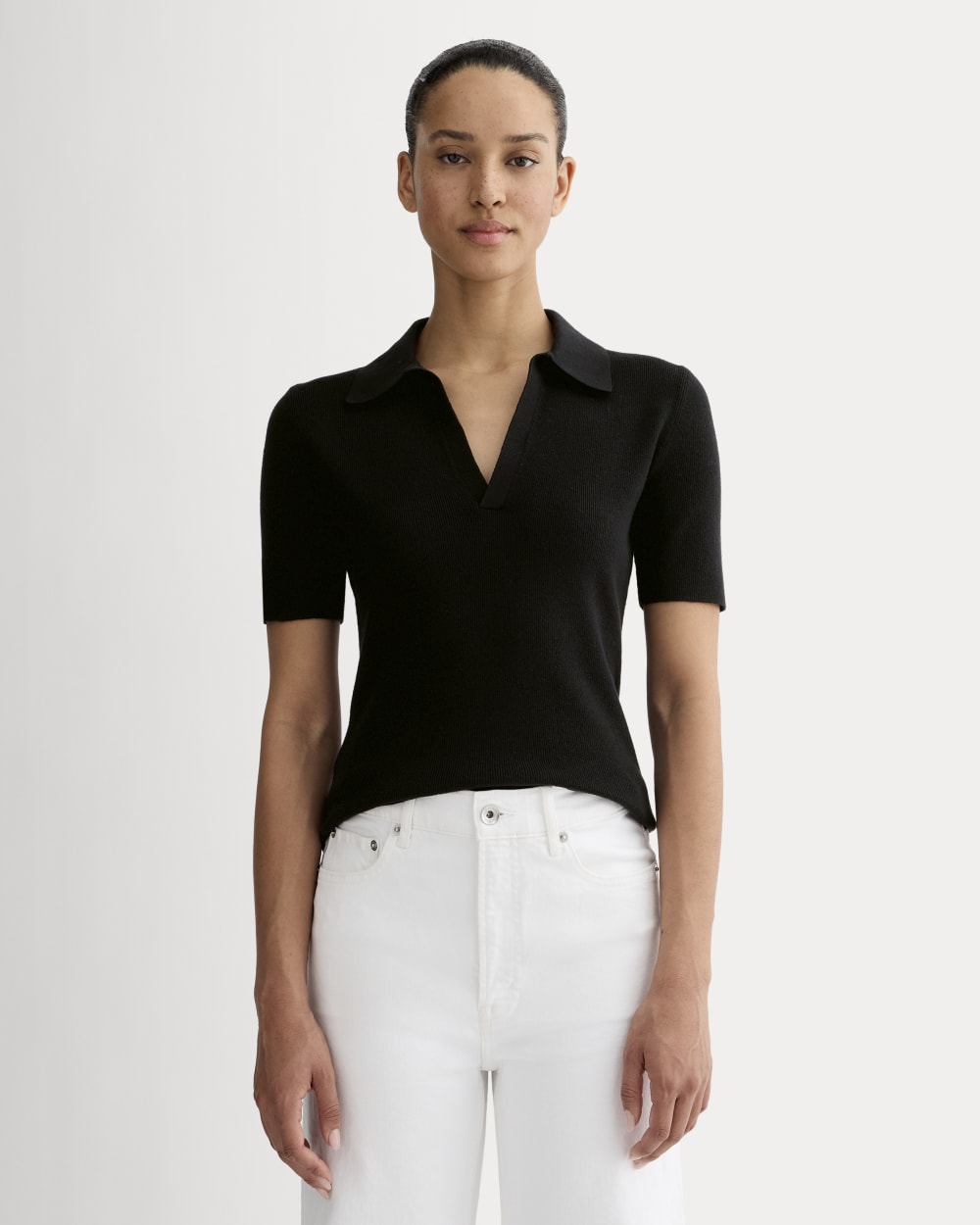 The Knit Polo | Black – Everlane The Knit Polo | Black – Everlane