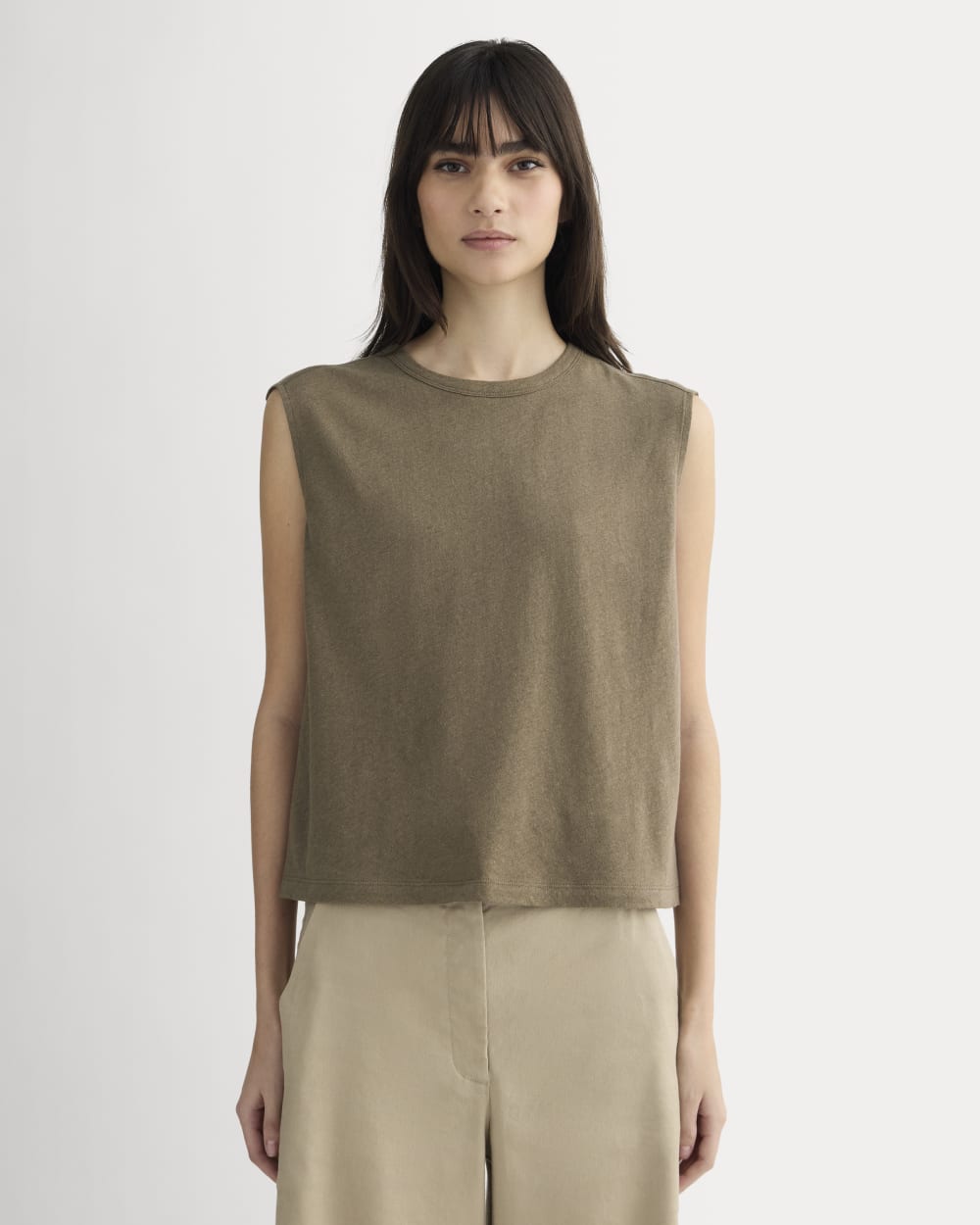 womens-muscle-tee-cotton-linen-deep-taupe | primary