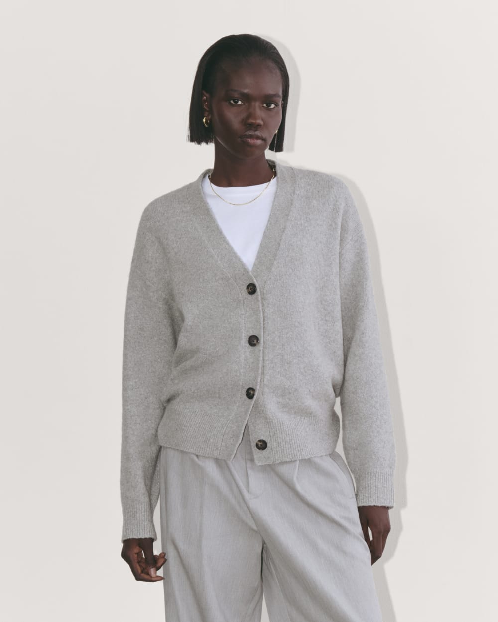 The Cocoon Cardigan in Plush Cotton | Heathered Grey – Everlane