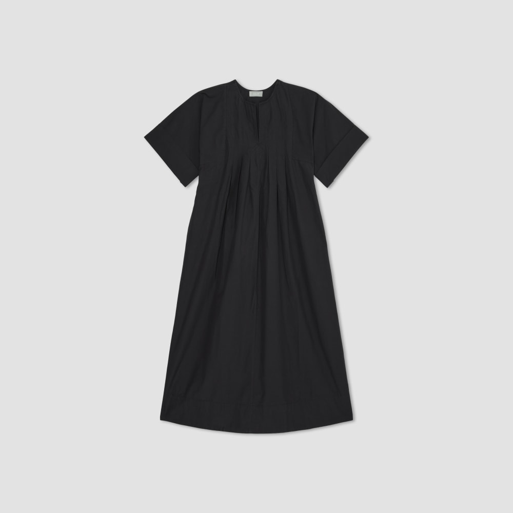 womens-poplin-caftan-dress-black | alt