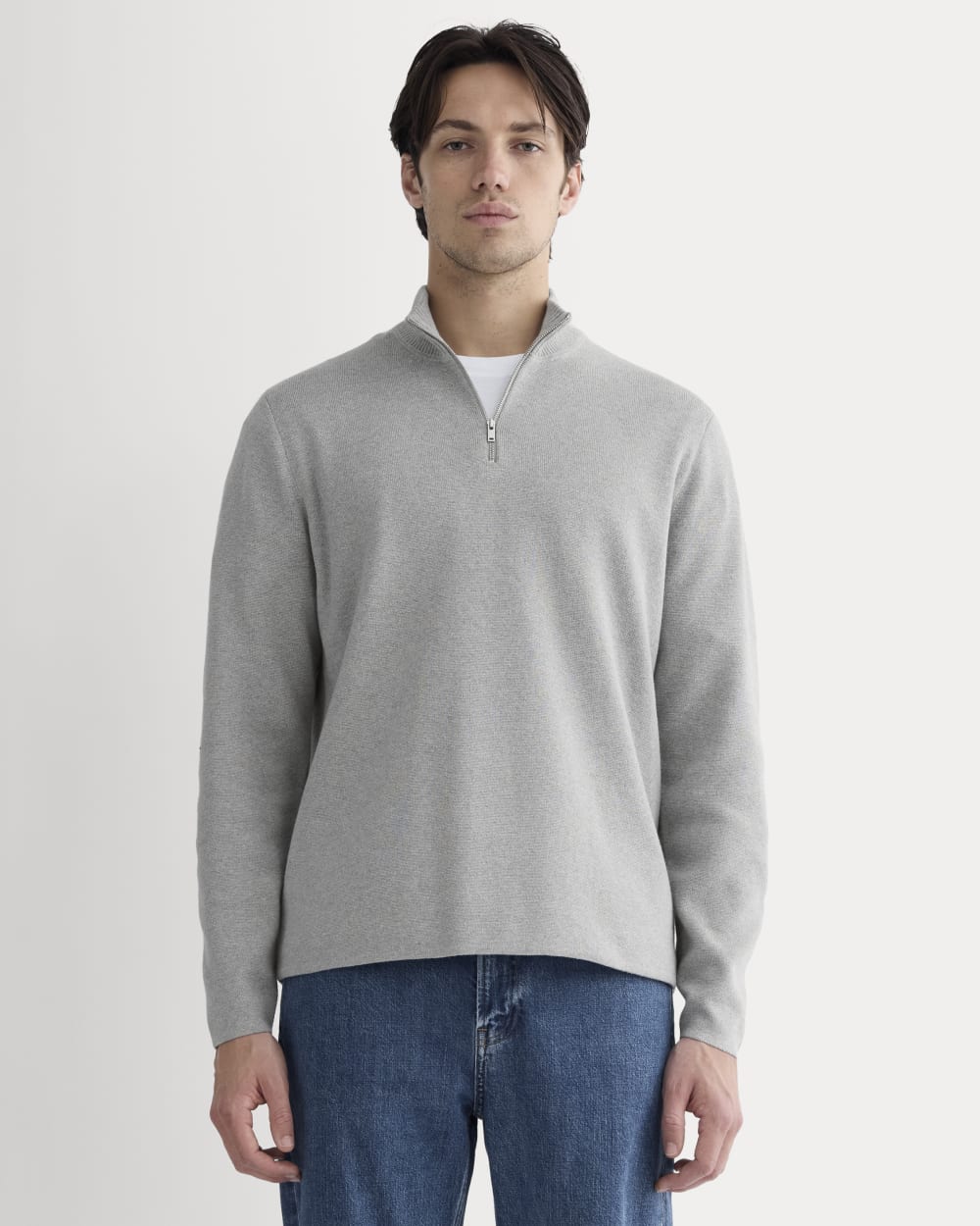 The No-Sweat Quarter-Zip | Heathered Grey – Everlane
