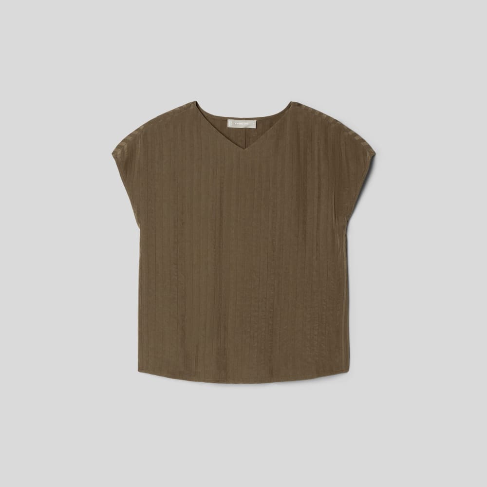 womens-city-stripe-v-neck-top-beech | alt