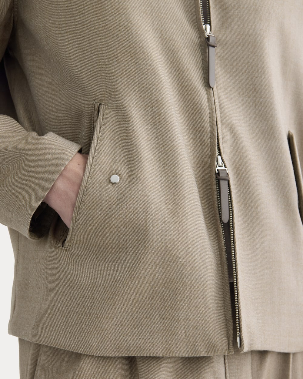 Tailored Zip Jacket | Light Taupe – Everlane