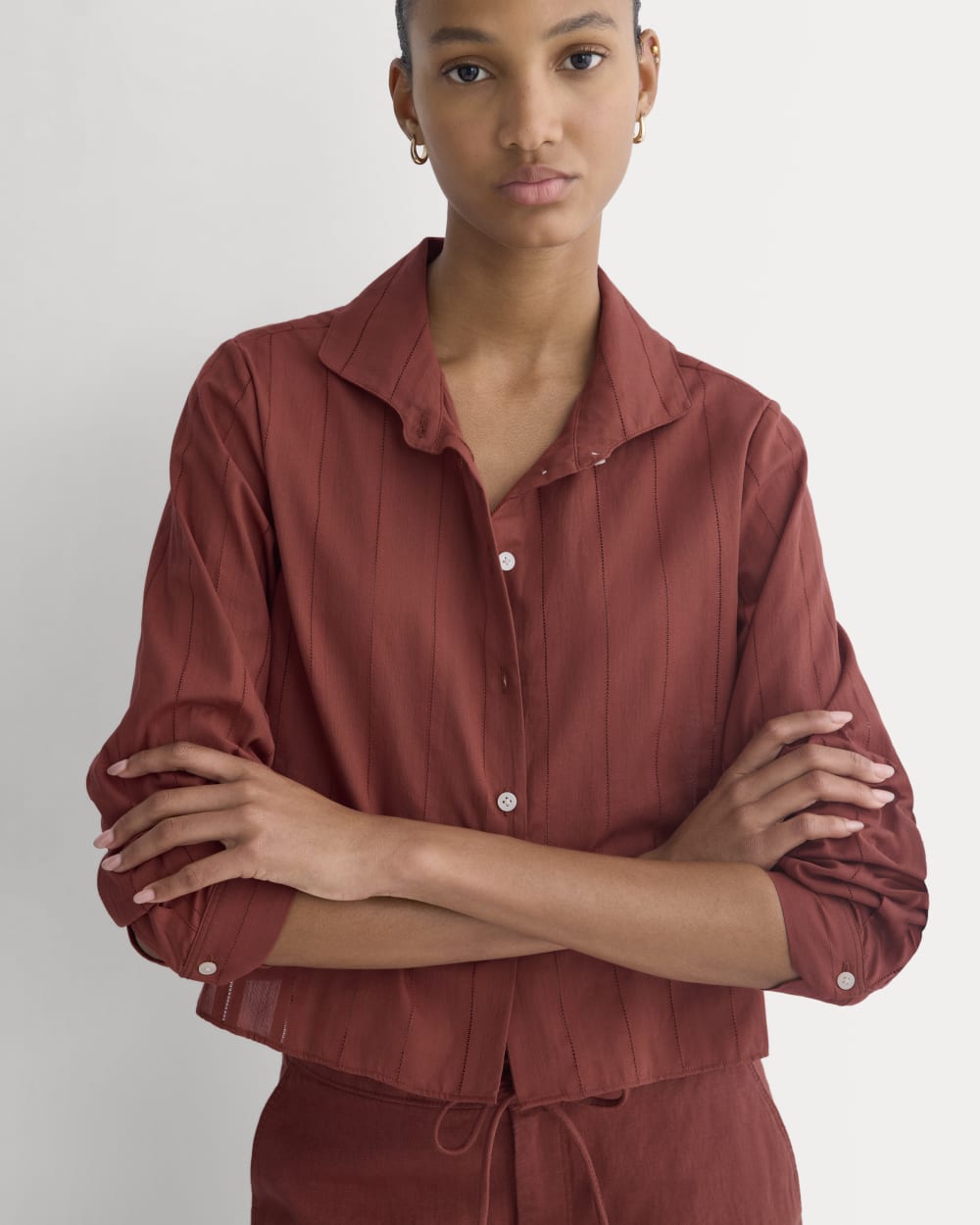 womens-textured-mini-collar-shirt-henna