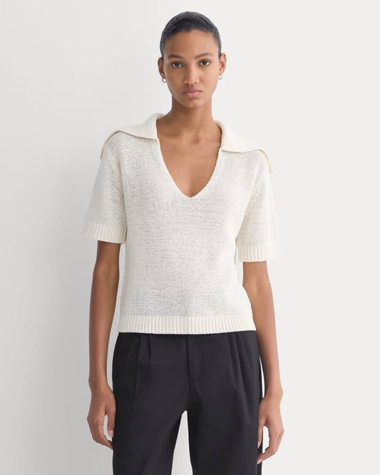 womens-open-collar-polo-bone | primary
