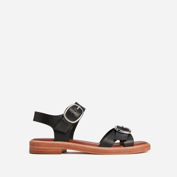 The Twin Buckle Sandal | Black – Everlane