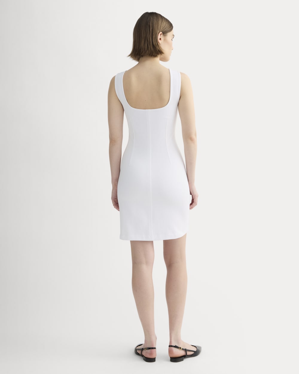 The Dream Square-Neck Dress | White – Everlane