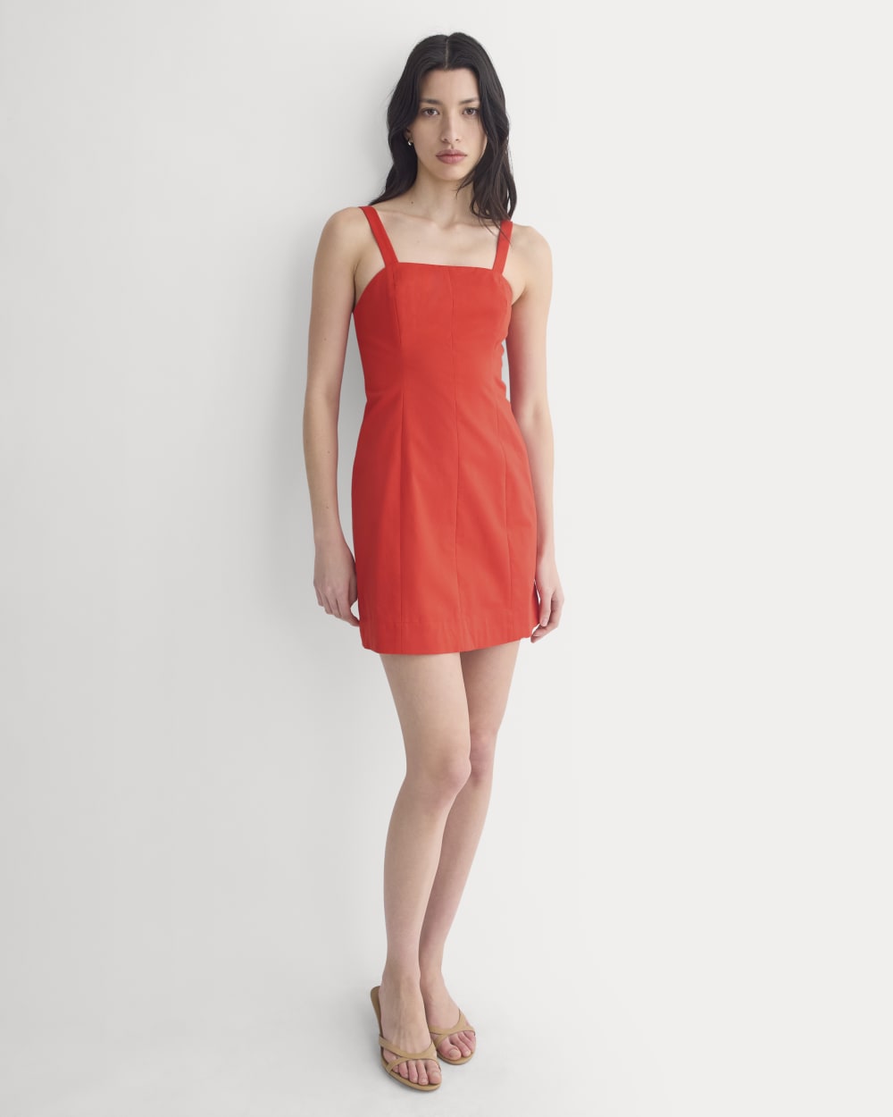 womens-seamed-mini-dress-fiery-red | primary