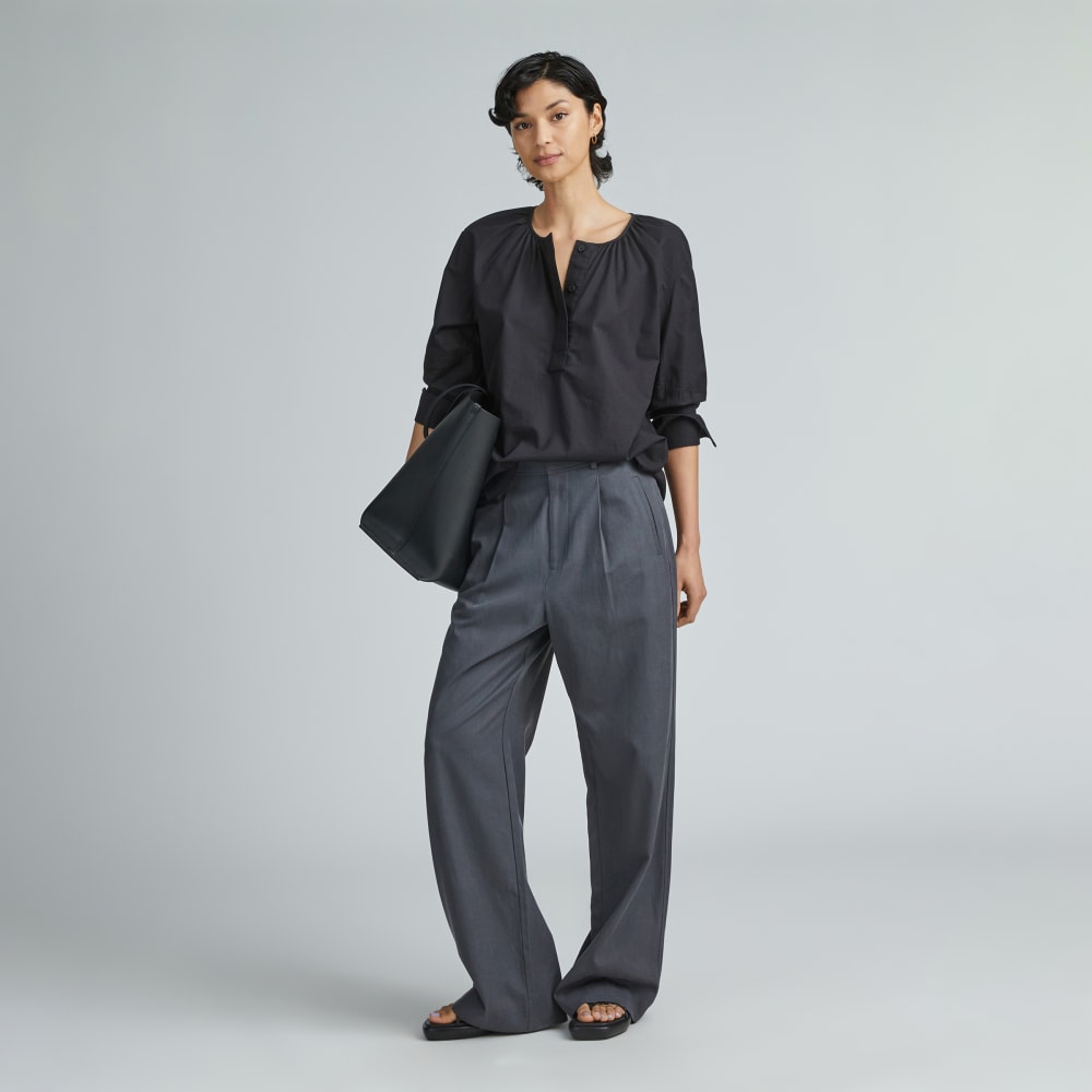 womens-silky-cotton-balloon-sleeve-top-black