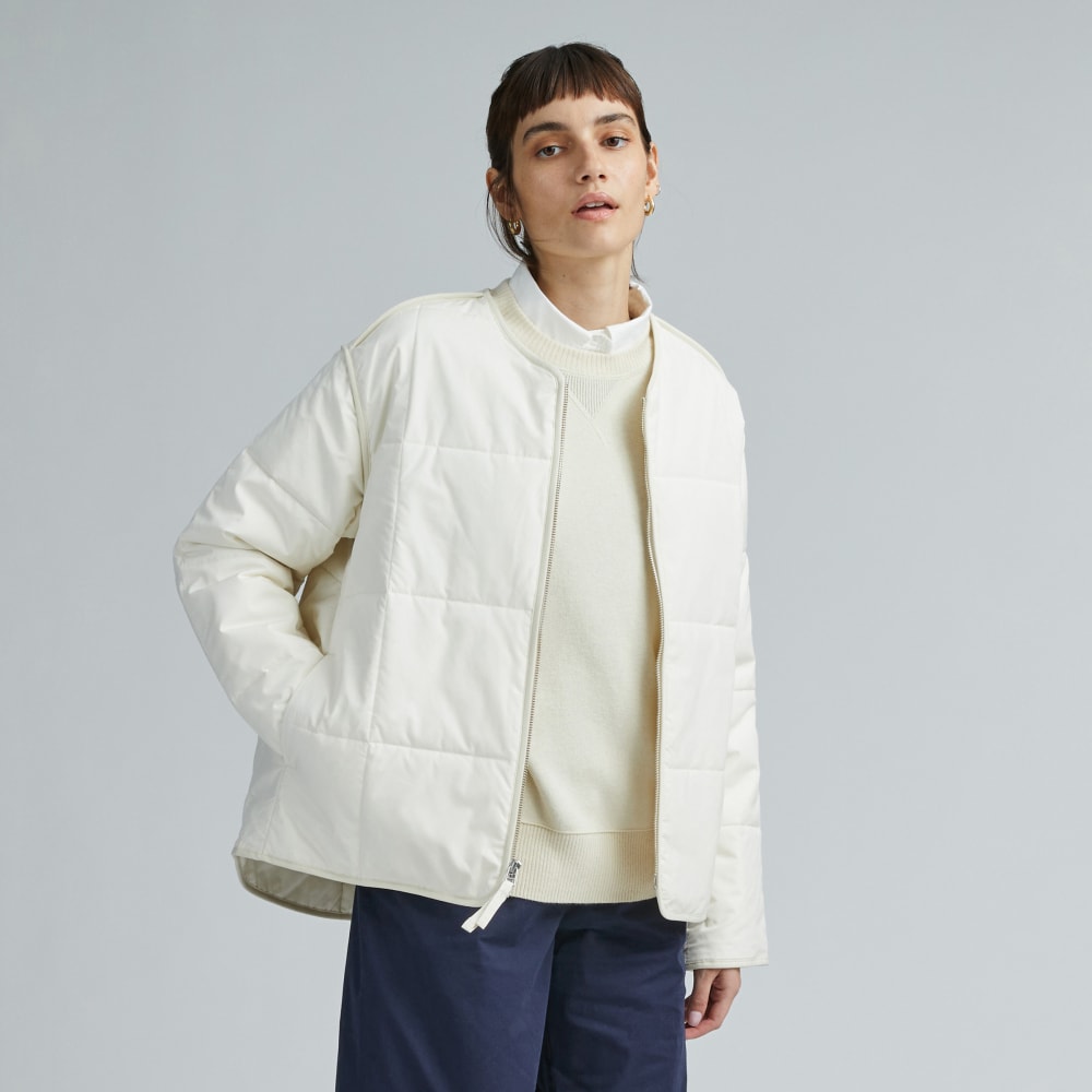 The Quilted Cotton Liner | Bone - XXS