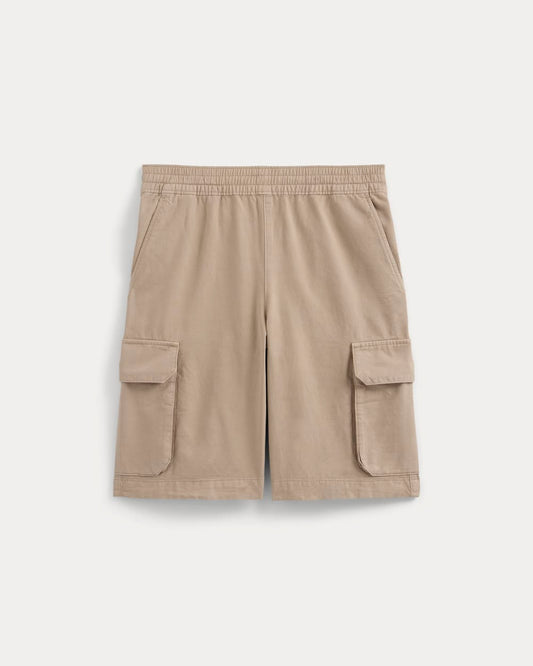 mens-pull-on-cargo-short-trench-coat-khaki | primary