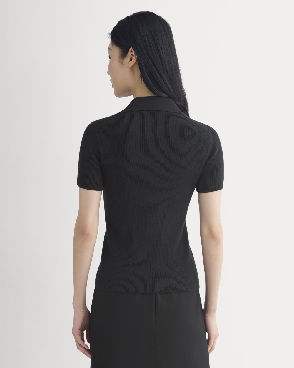 womens-knit-quarter-zip-polo-black
