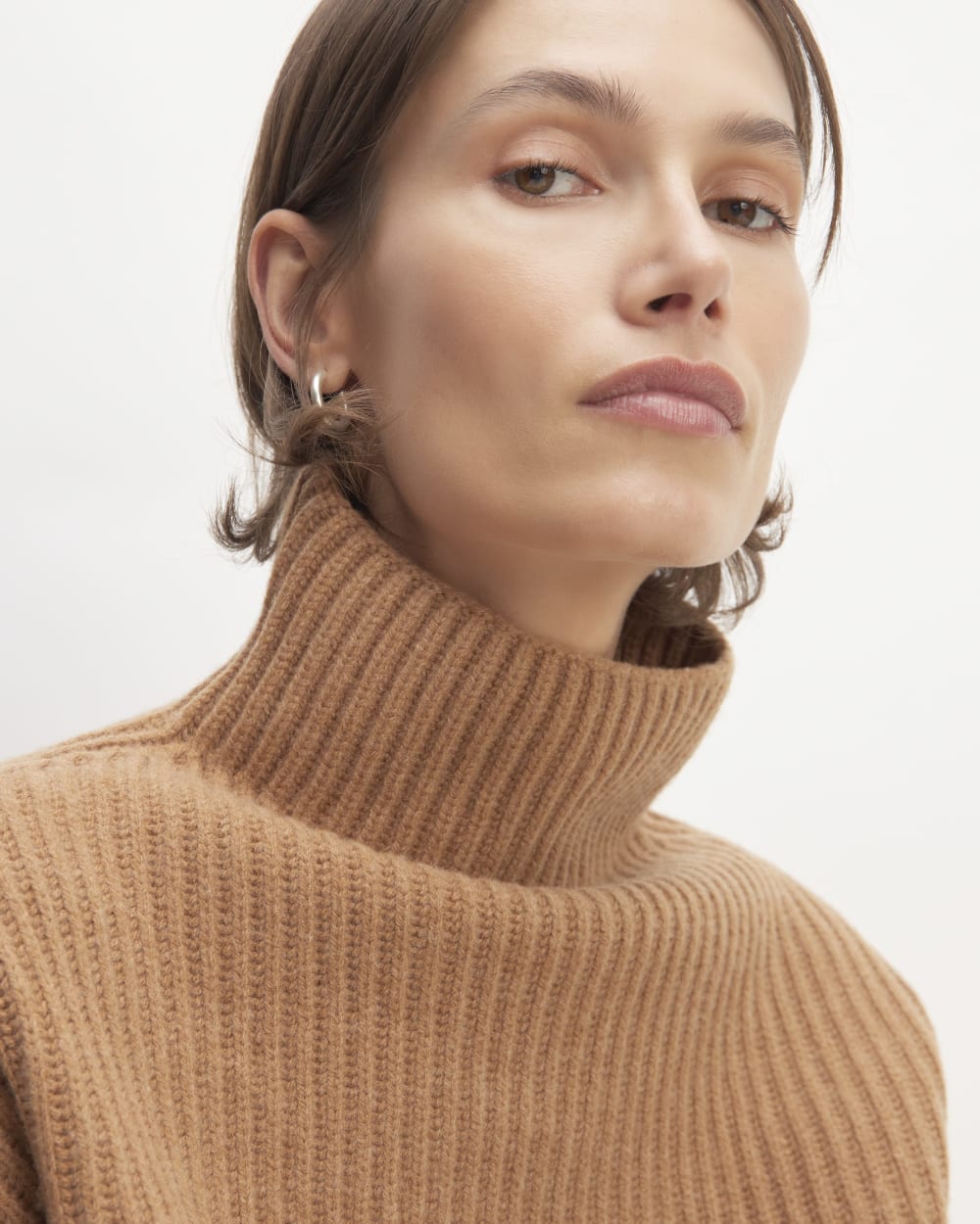 womens-felted-merino-funnel-pullover-deep-camel | alt