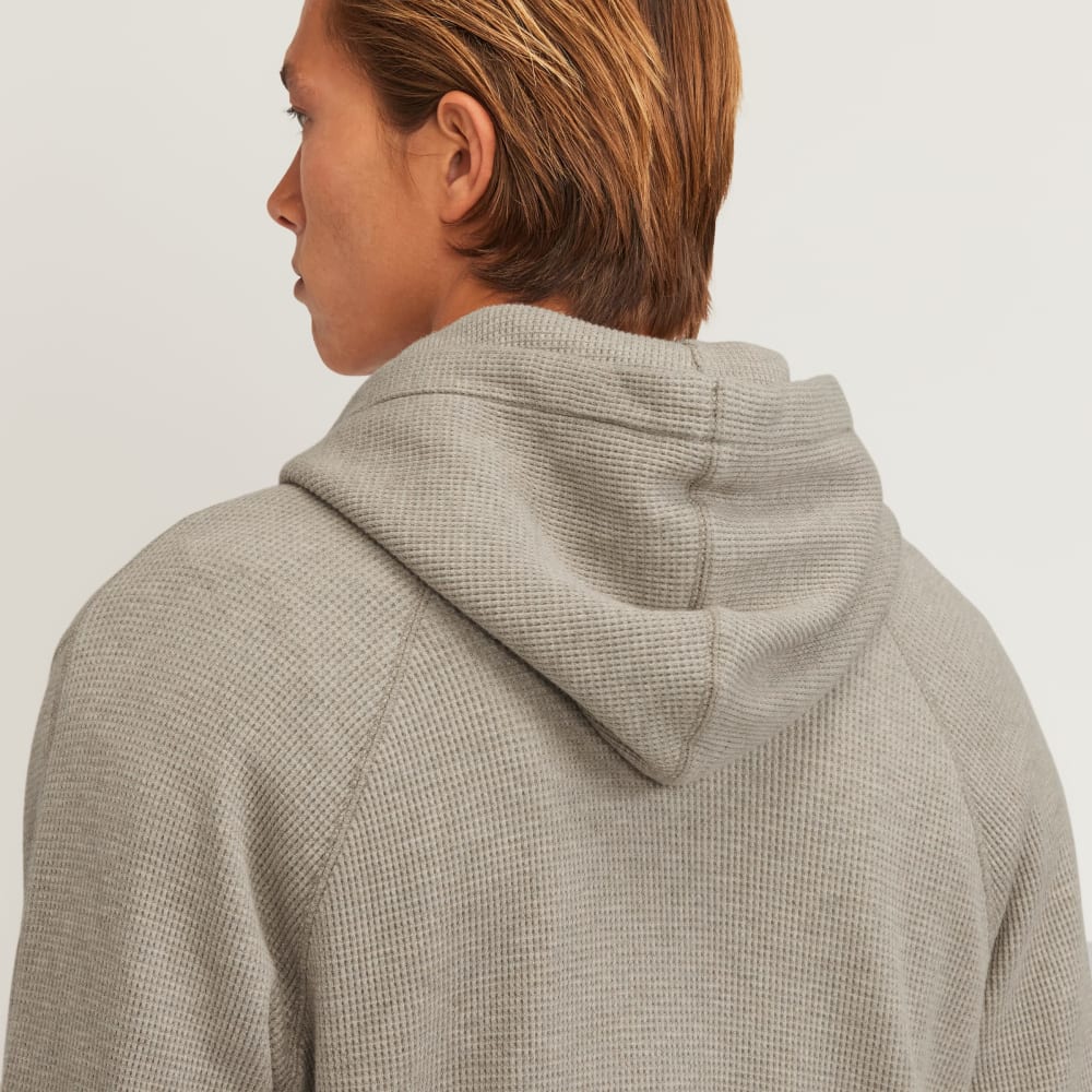 The Waffle-Knit Hoodie | Heathered Oatmeal – Everlane