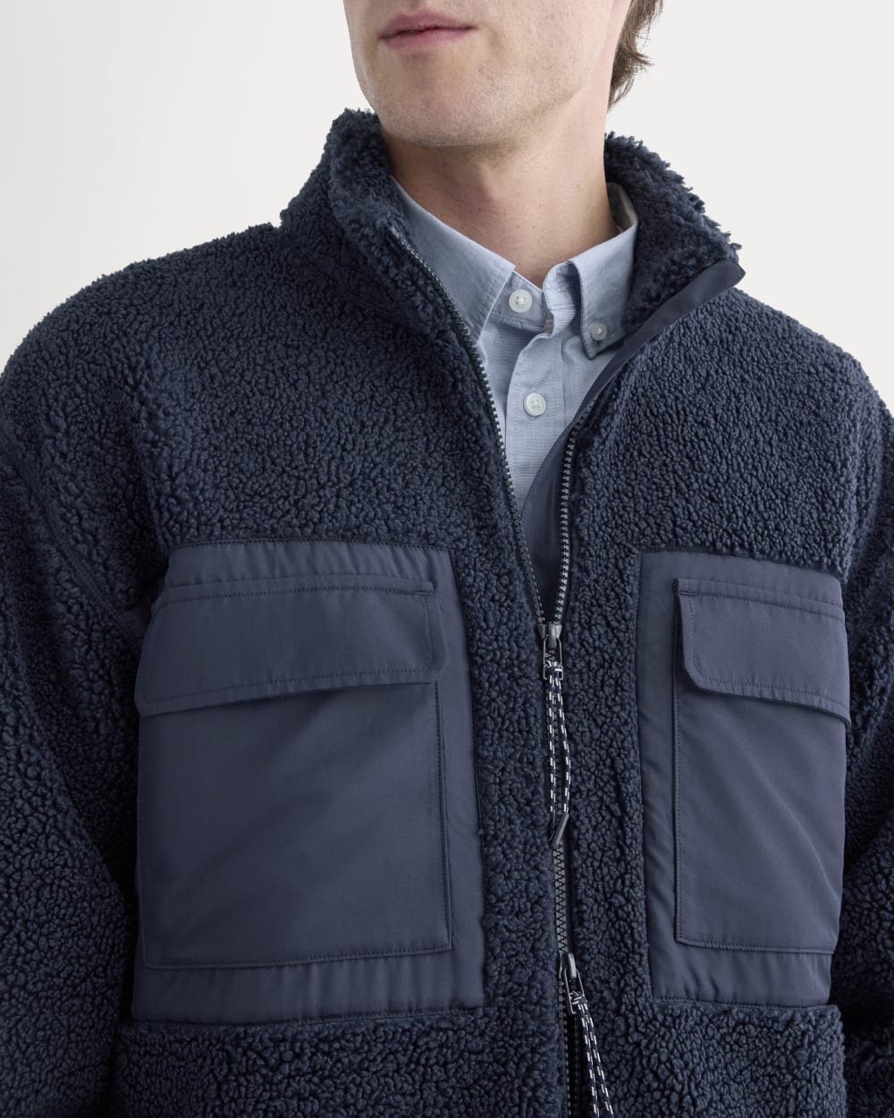 ReTrack Fleece Zip-Up | Deep Navy – Everlane