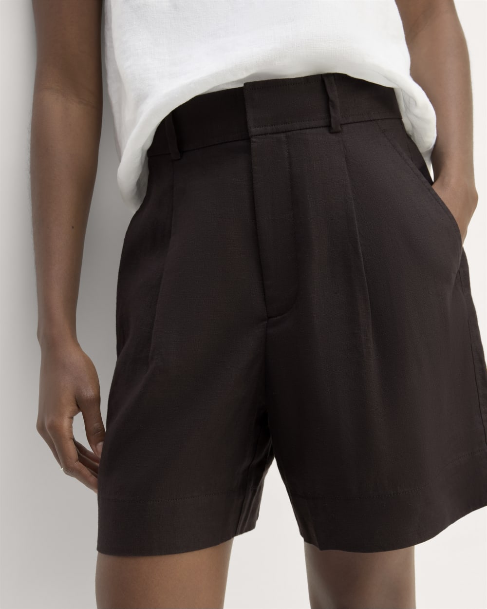 womens-linen-way-high-drape-short-new-black