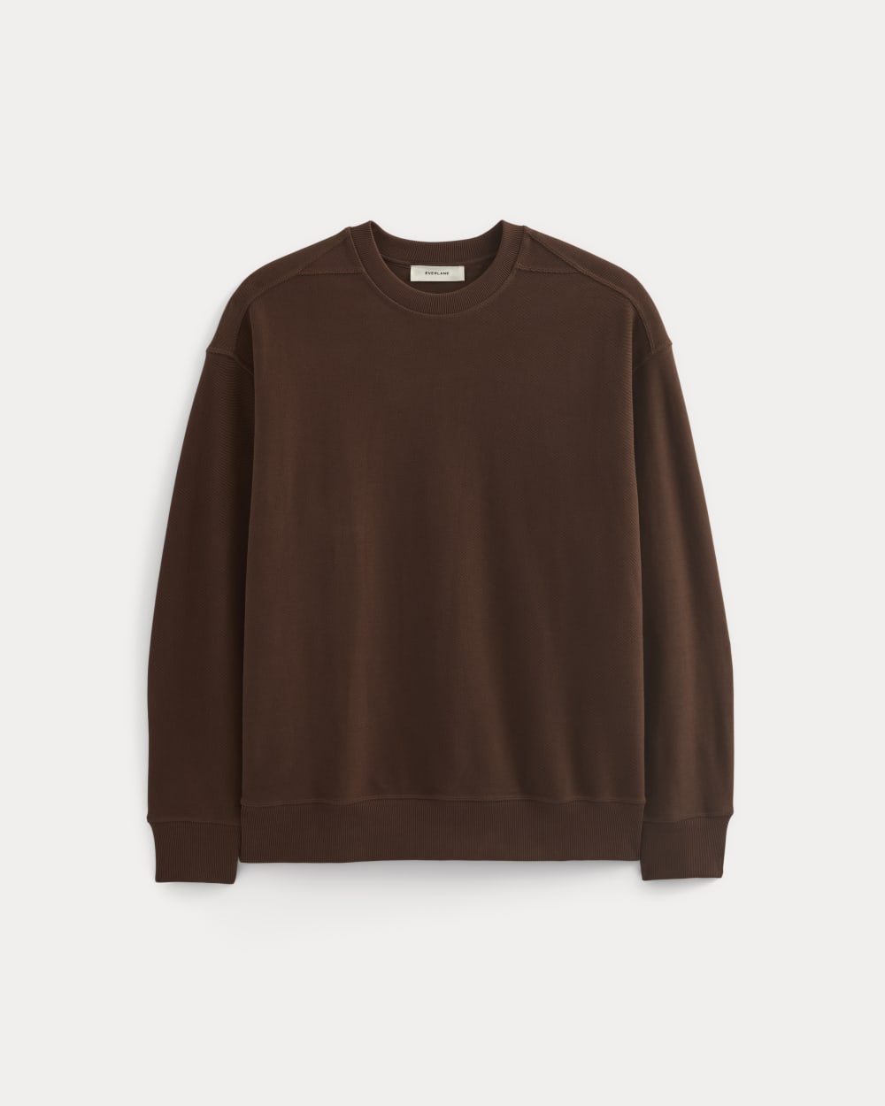 maron Twill Terry Jacquard Crew Sweatshirt | Dark Mahogany – Everlane
