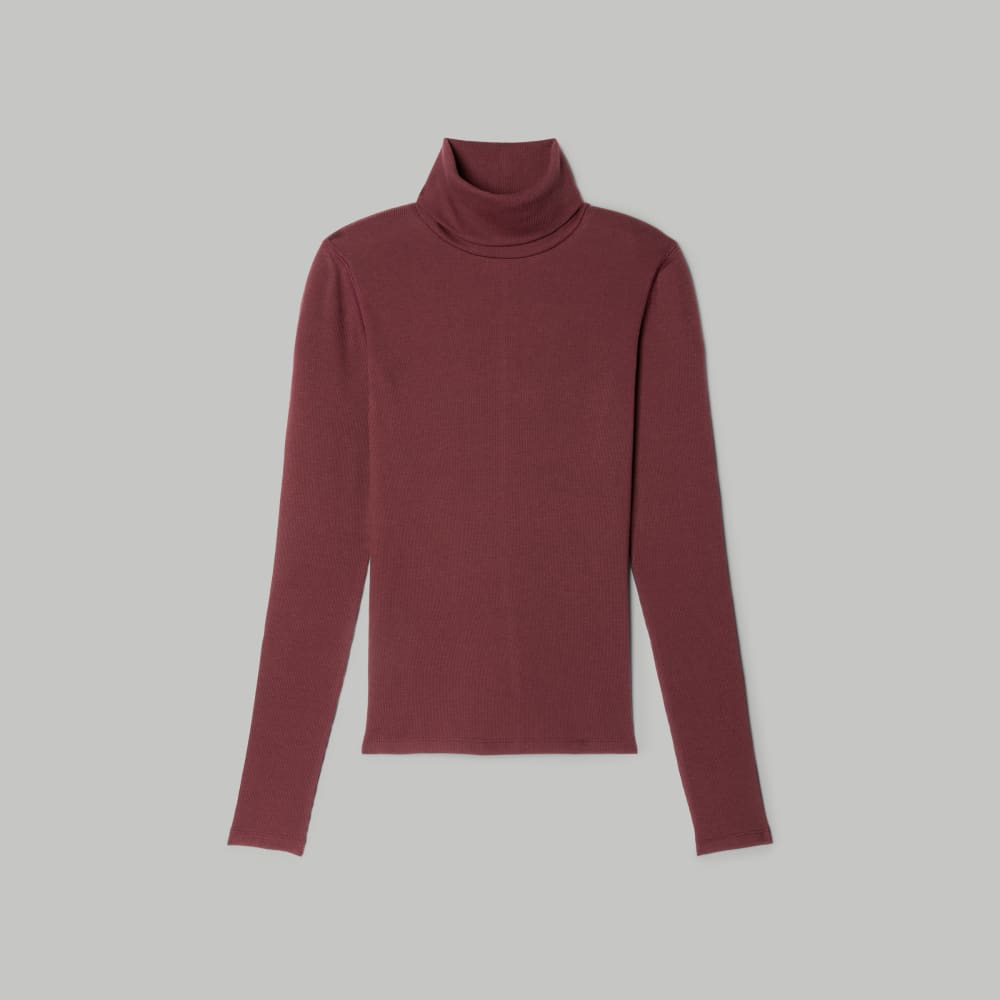 The Luxe Micro-Rib Turtleneck | Brandy – Everlane