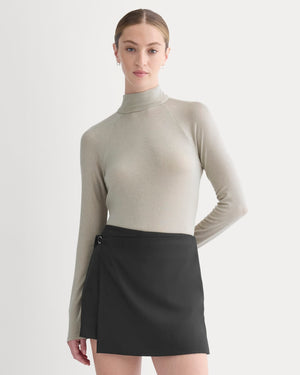 Tie-Neck Top in Butterluxe | Heather Wheat