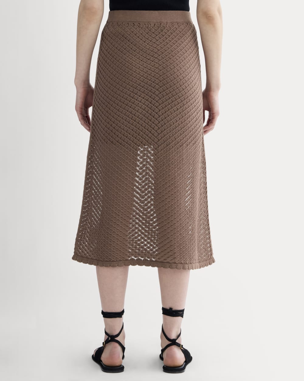 スカート Knit Lace Jagged-hem Skirt / Brown The Lace Knit Skirt | Mocha – Everlane