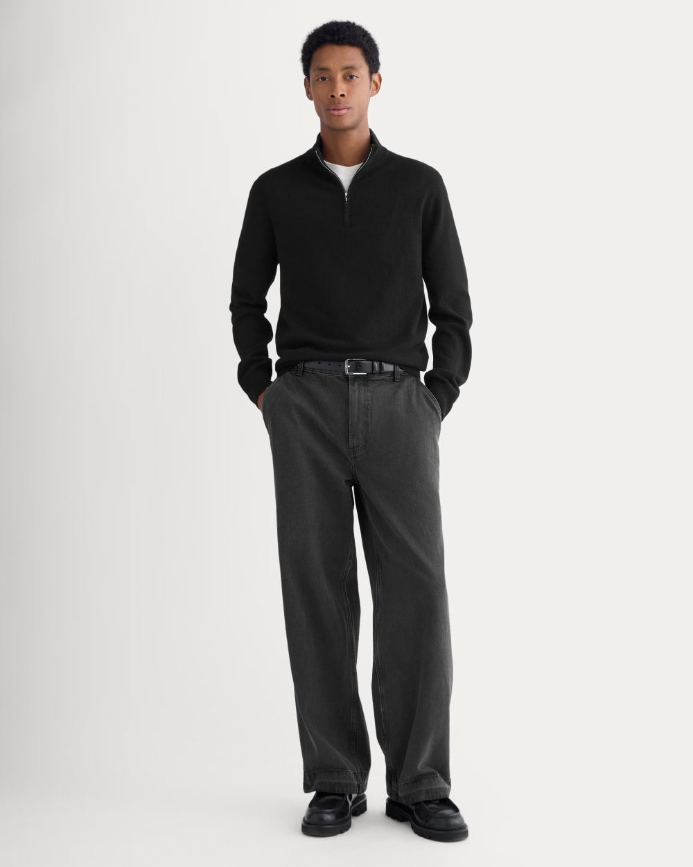 Cashmere Quarter Zip Sweater | Black Everlane Cashmere Quarter Zip Sweater | Black Everlane