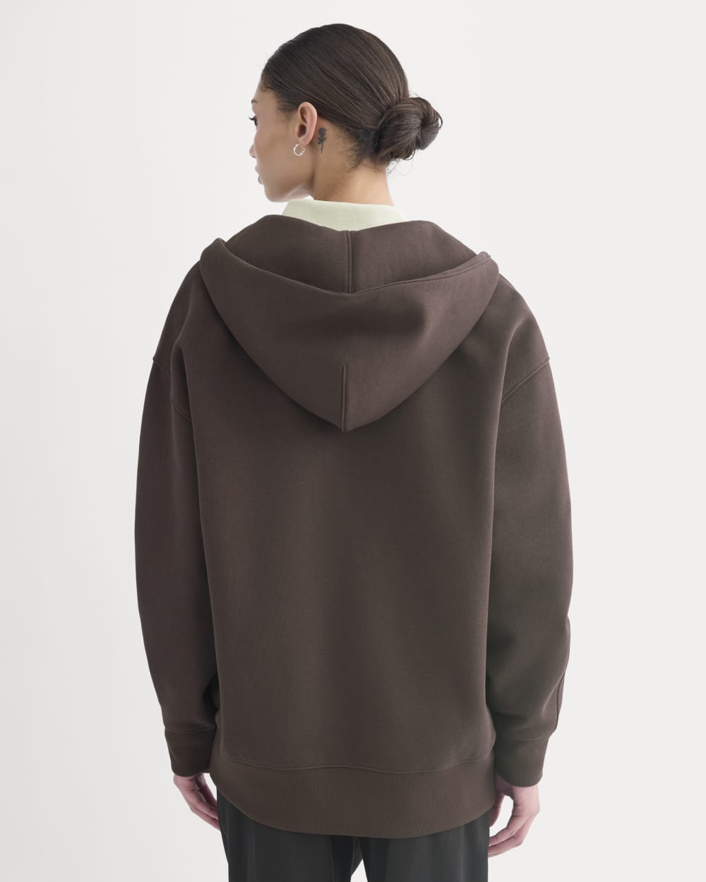 Luxe Fleece Oversized Full-Zip Hoodie | Dark Chocolate – Everlane