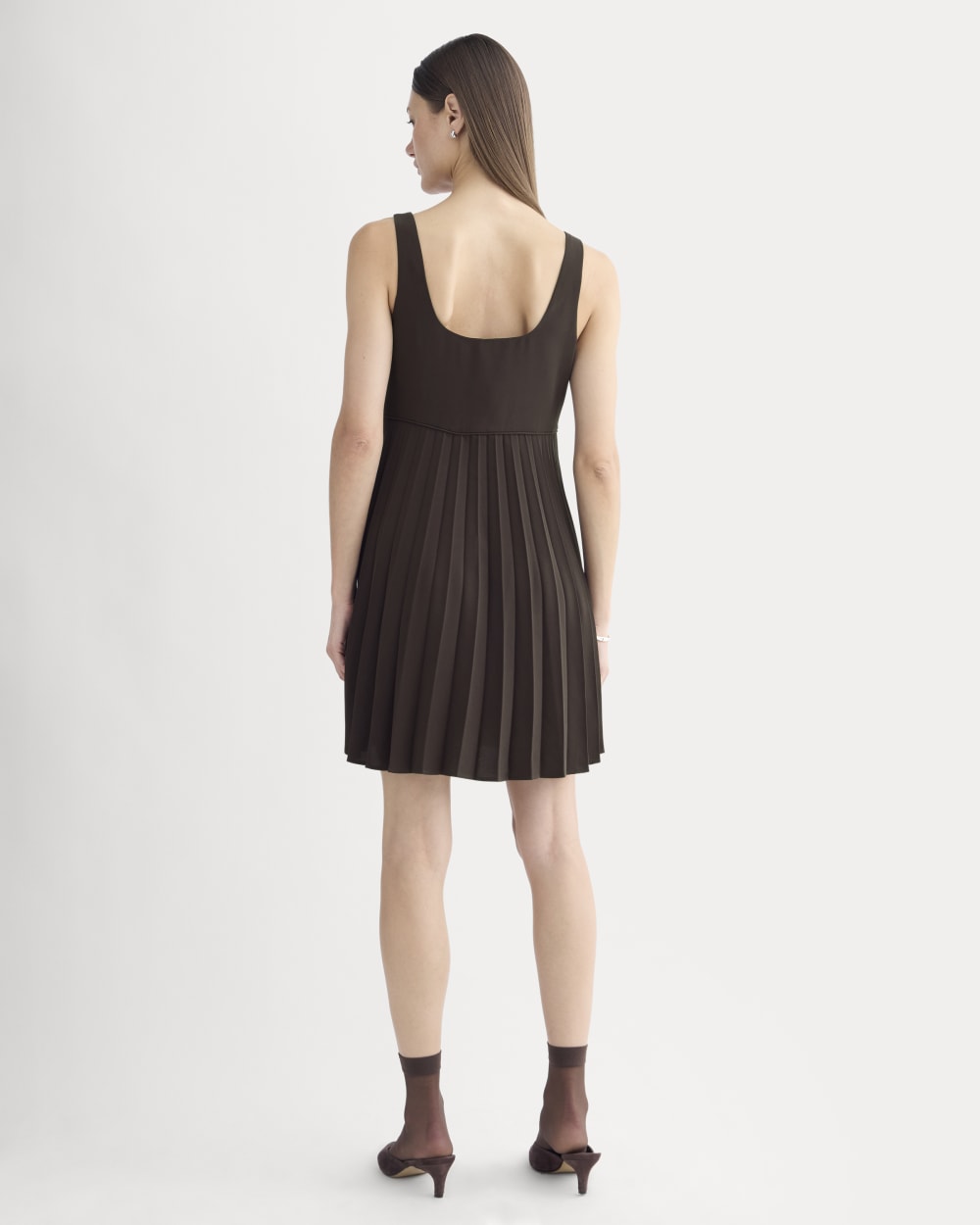 womens-drapey-crepe-mini-dress-dark-chocolate