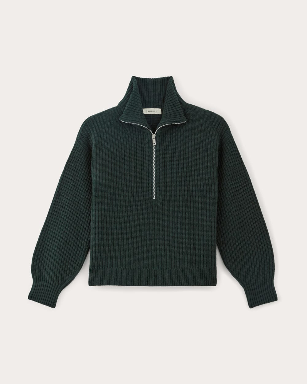 The Half-Zip Sweater in Luxe Merino | Heather Scarab Green – Everlane