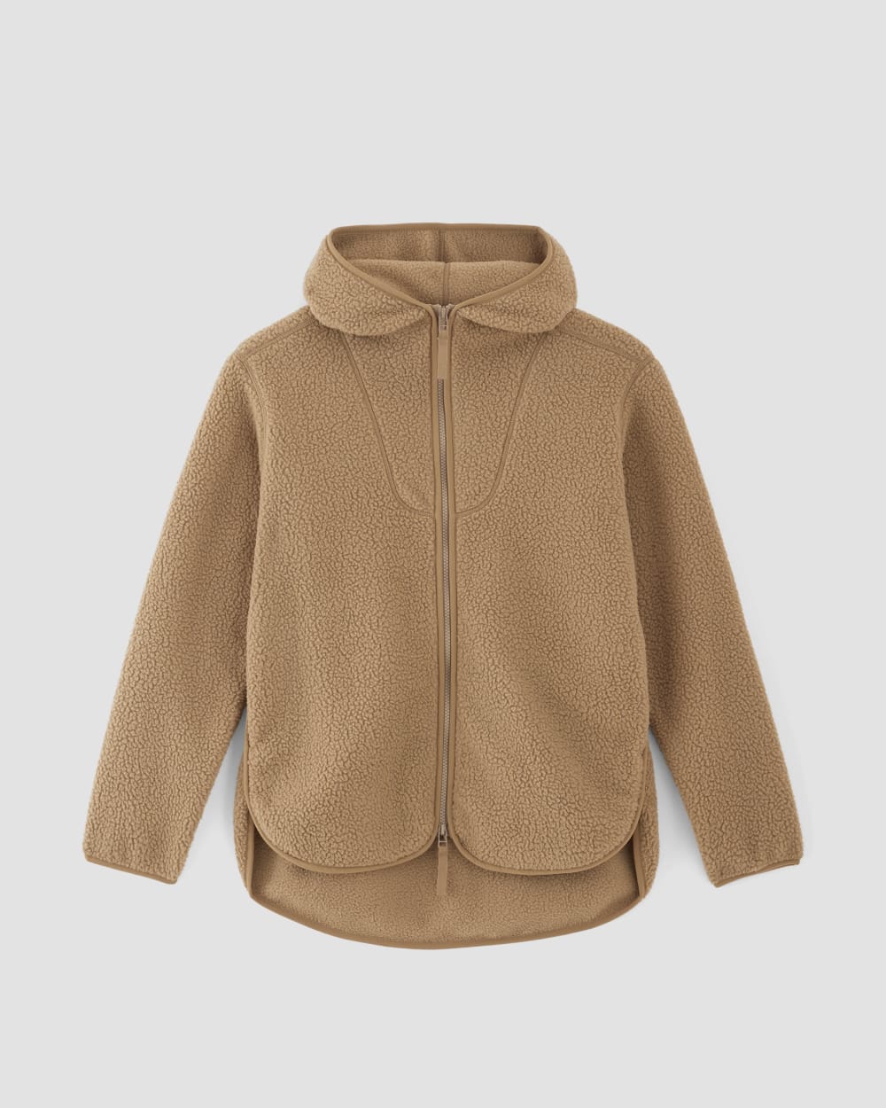 womens-renew-fleece-full-zip-hoodie-tigers-eye-brown | alt