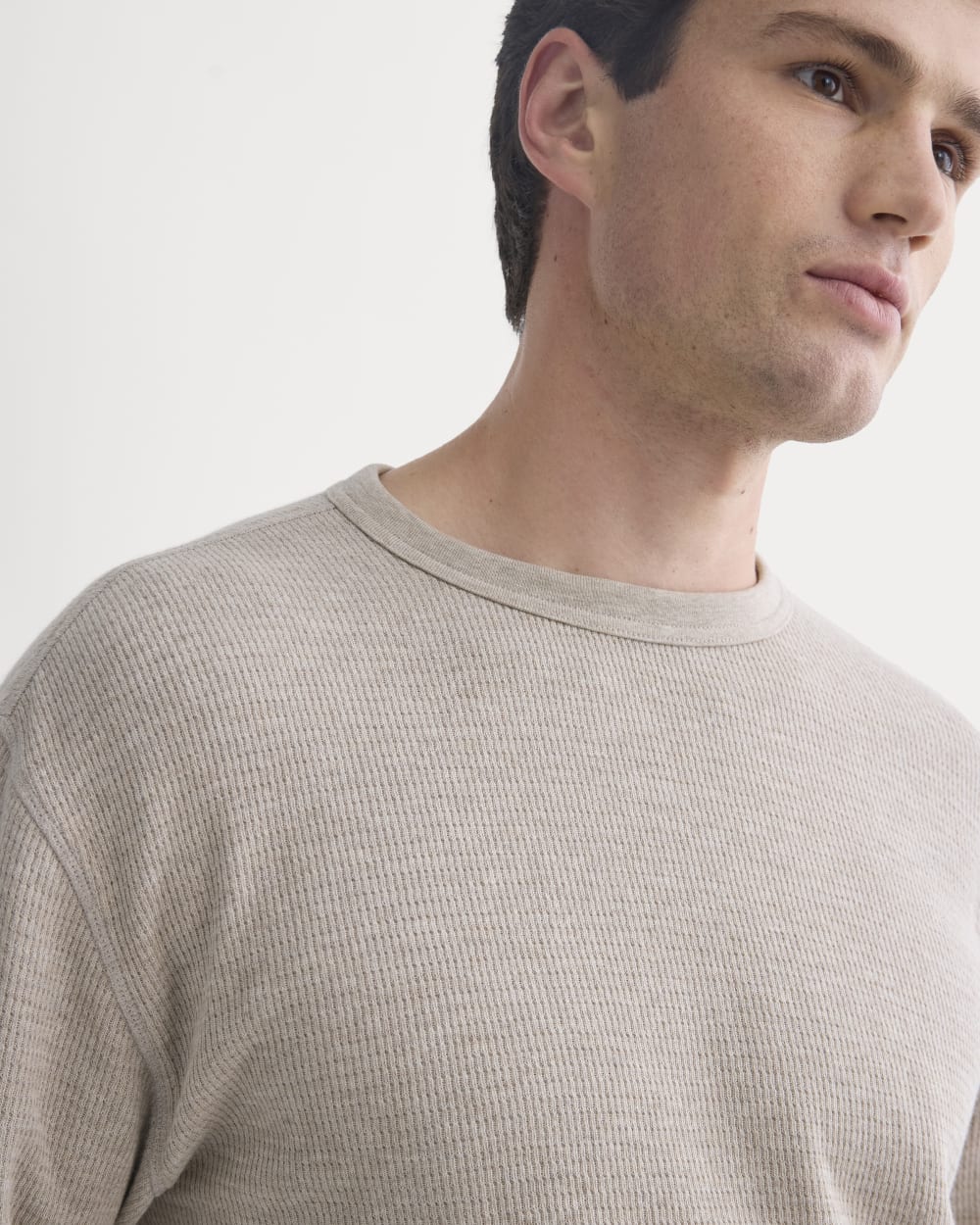 Thermal Crew in Cozy Waffle | Heathered Oatmeal – Everlane