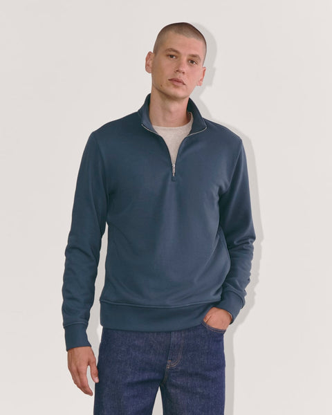 The Off-Duty Terry Quarter-Zip | Midnight Navy – Everlane