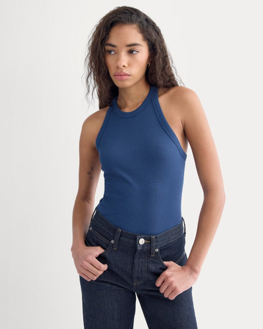 womens-luxe-rib-racerback-tank-estate-blue | primary