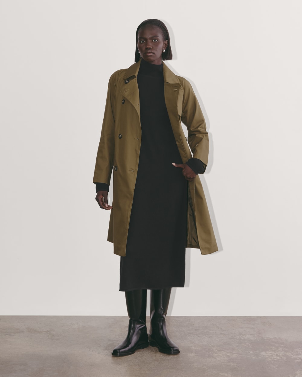 The Turtleneck Sweater Dress in Cashmere | Black Everlane The Turtleneck Sweater Dress in Cashmere | Black Everlane