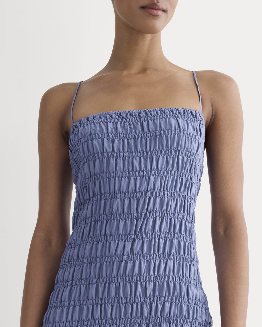 Everlane Smocked Column Dress In Blue Dusk, Size XXL, Viscose Everlane Smocked Column Dress In Blue Dusk, Size XXL, Viscose