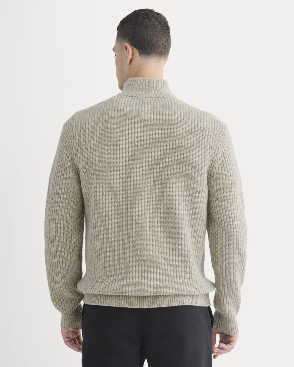The Felted Merino Half-Zip Sweater | Heather Gravel Donegal – Everlane