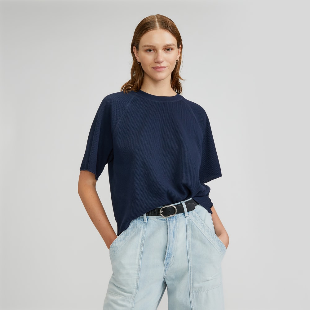 womens-organic-cotton-waffle-raglan-tee-navy | primary