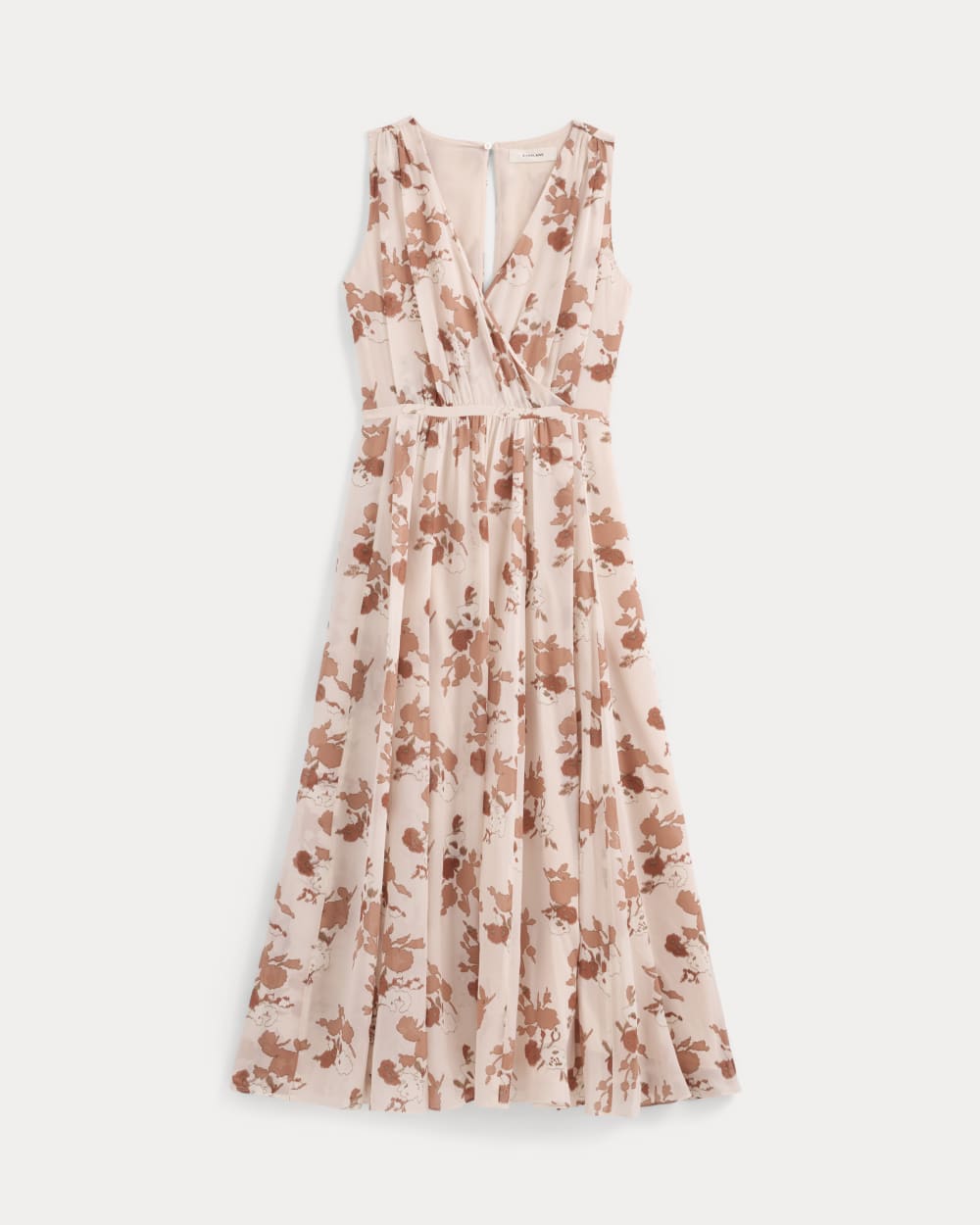 Everlane Maxi Dress In Silk Georgette In Soft Floral, Size 0