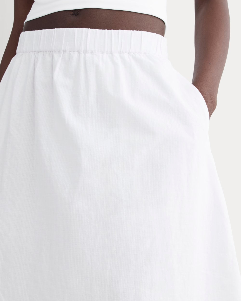 The Gauze Tiered Skirt | White – Everlane