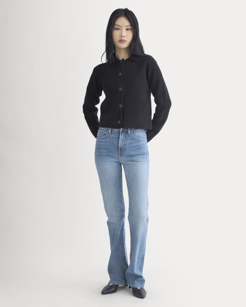 Shrunken Cardigan in Everyday Cotton | Black – Everlane