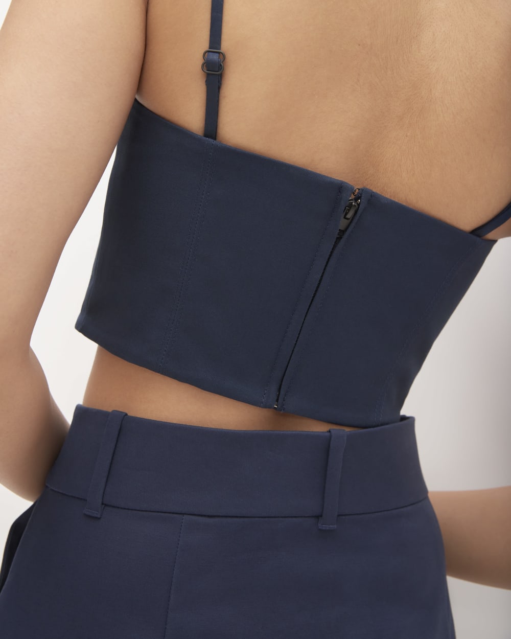 The Structured Cotton Bustier | Navy – Everlane