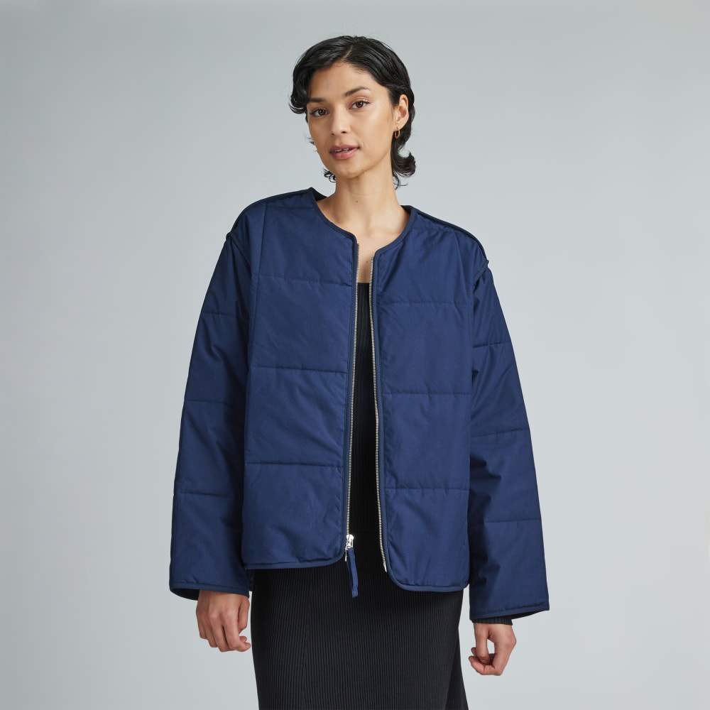The Quilted Cotton Liner | Navy - XXS
