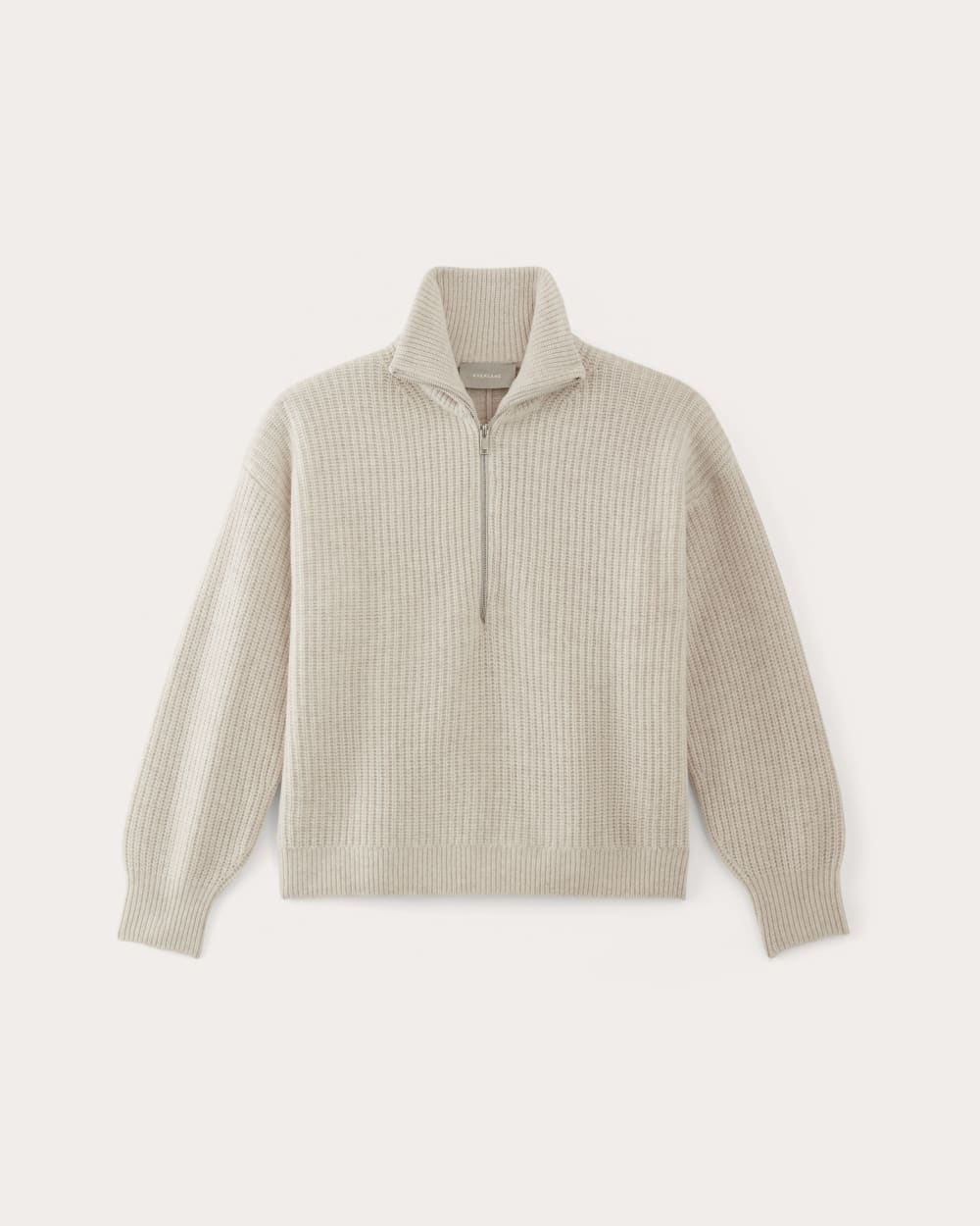 The Half-Zip Sweater in Luxe Merino | Earth Brown