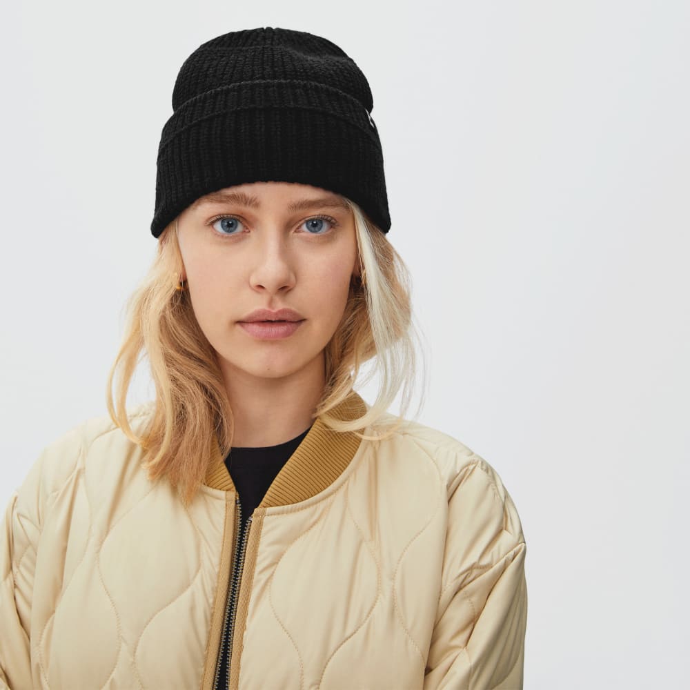 The Organic Cotton Chunky Beanie | Black – Everlane