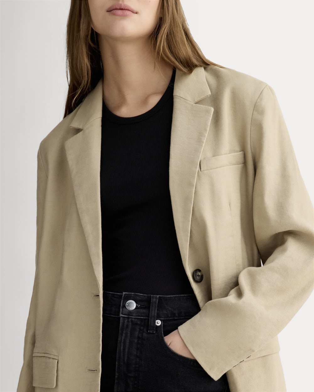 womens-oversized-blazer-stretch-linen-trench-coat-khaki