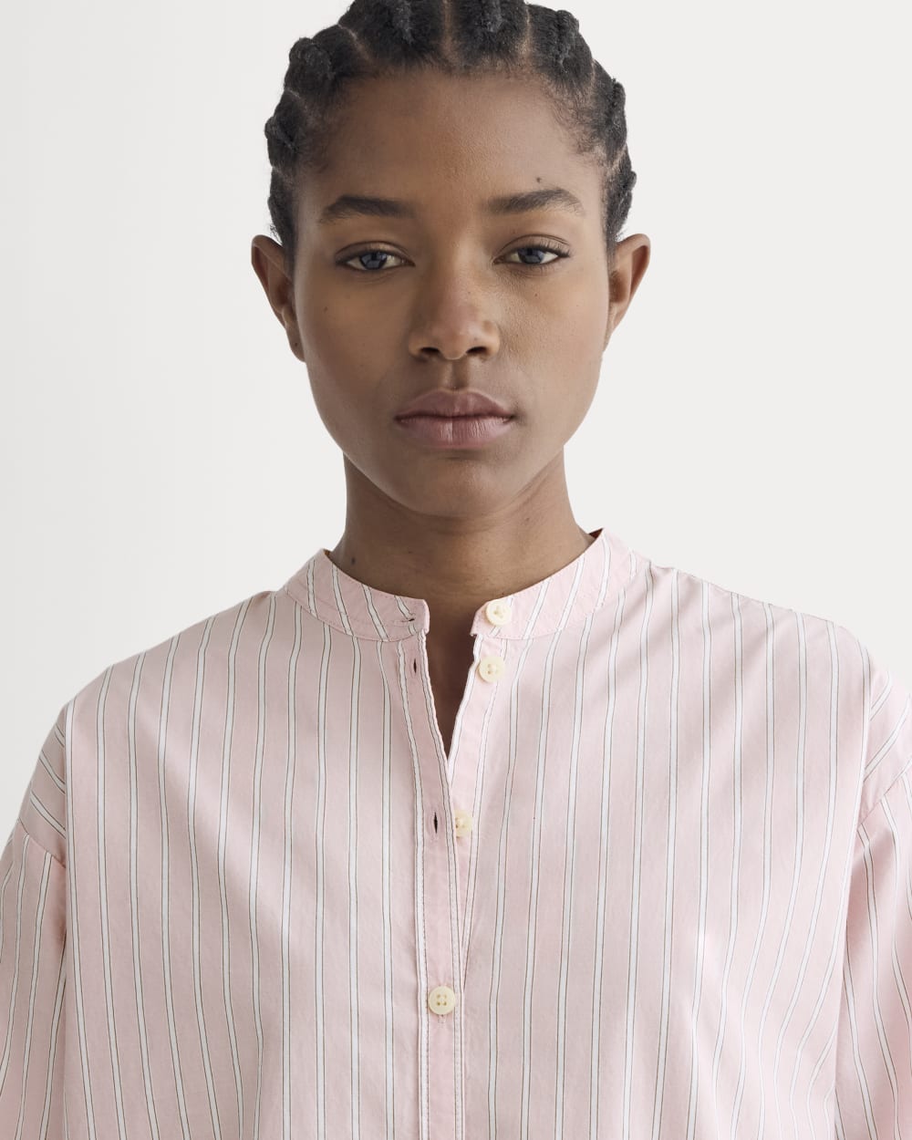 The Relaxed Shirt Dress in Ultrasoft Cotton | Pink / White Everlane The Relaxed Shirt Dress in Ultrasoft Cotton | Pink / White Everlane